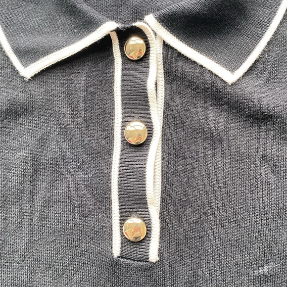 EUC | a new day Polo Knit Top with White Trim - Picture 8 of 11